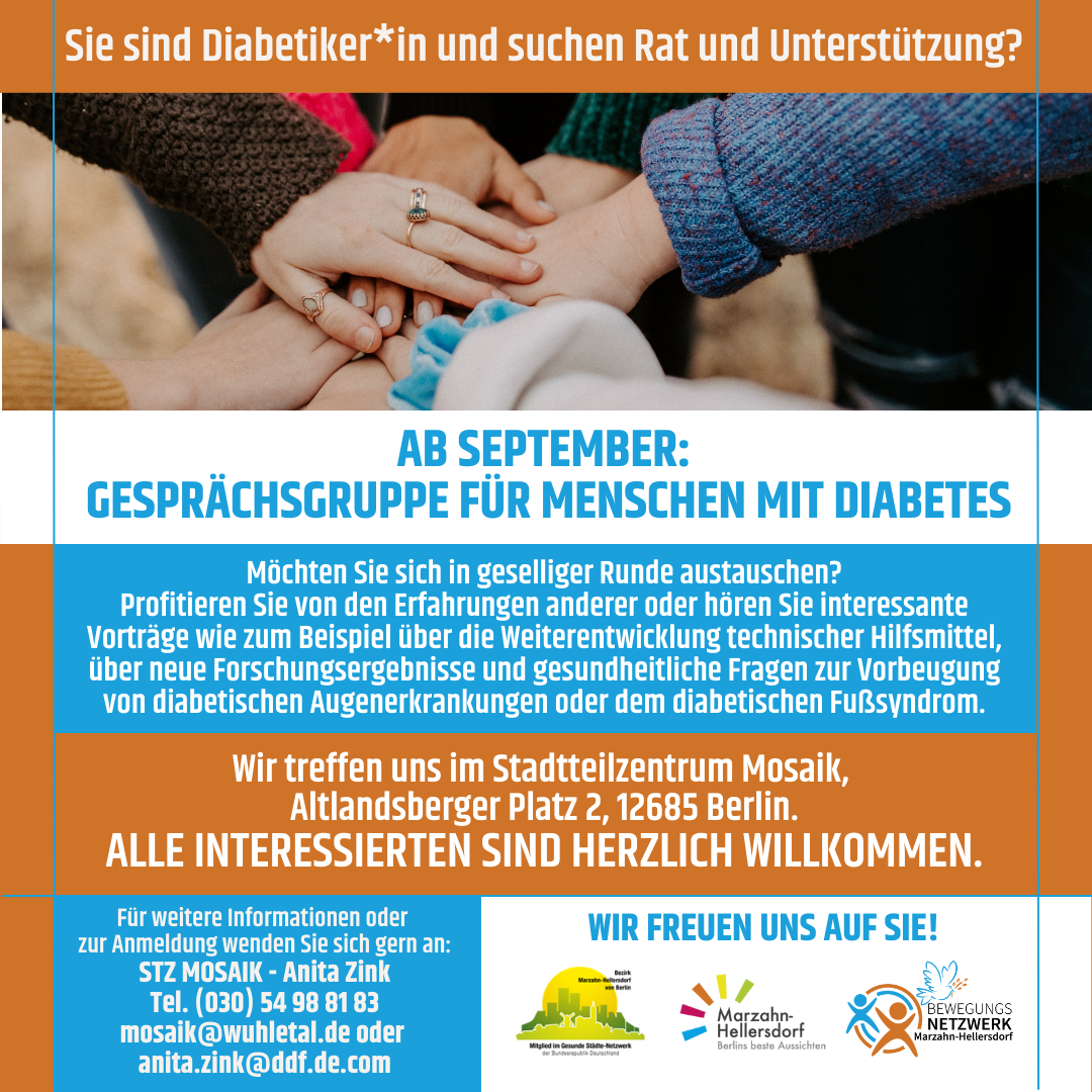 Neue Gesprächsgruppe für Menschen mit Diabetes