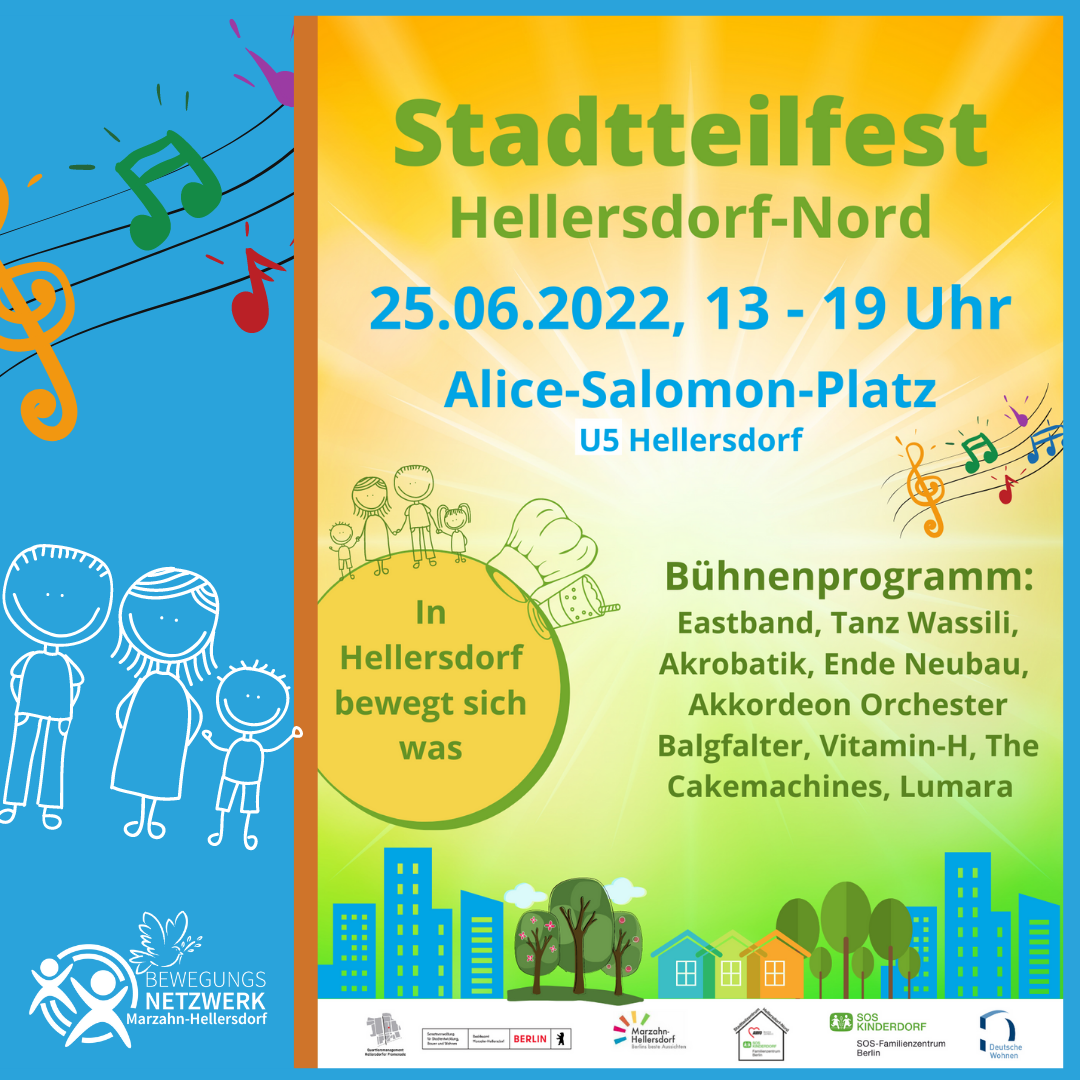 Morgen (25.06.): Stadtteilfest Hellersdorf-Nord