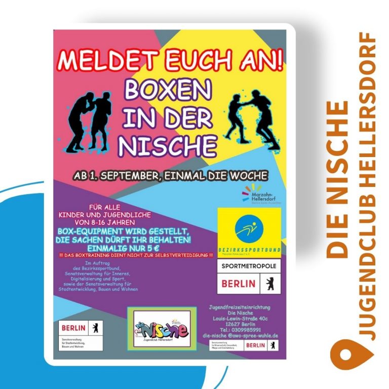 BOXEN IN DER NISCHE - AB 1. SEPTEMBER