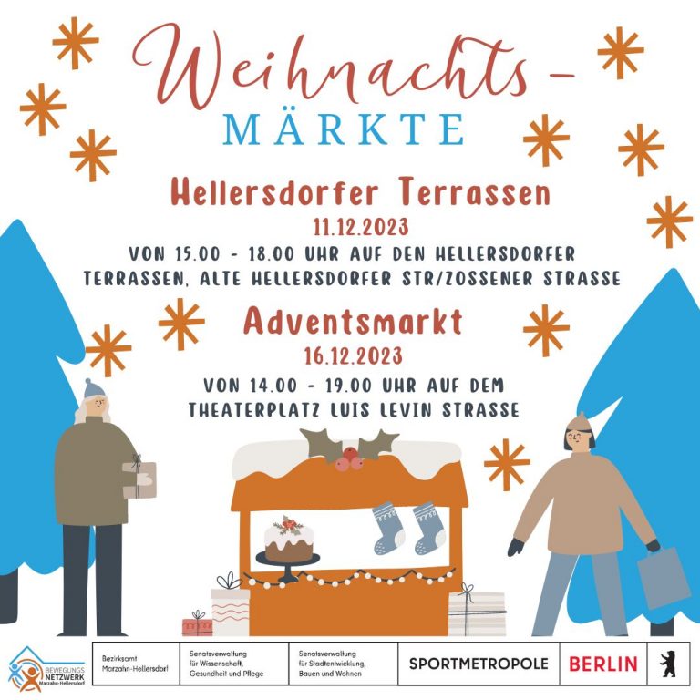 Weihnachtsmärkte im Quartier Alte Hellersdorfer Straße und auf dem Theaterplatz