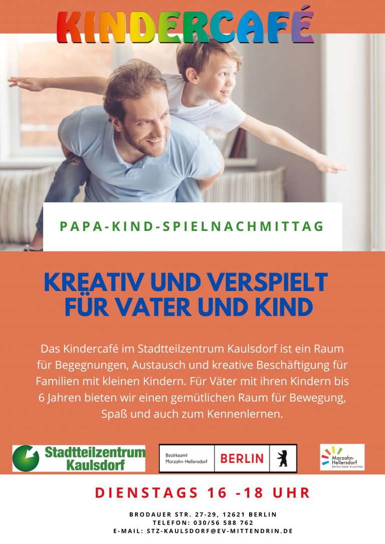 Vater und Kind Spielnachmittage im Kindercafe  768x1086