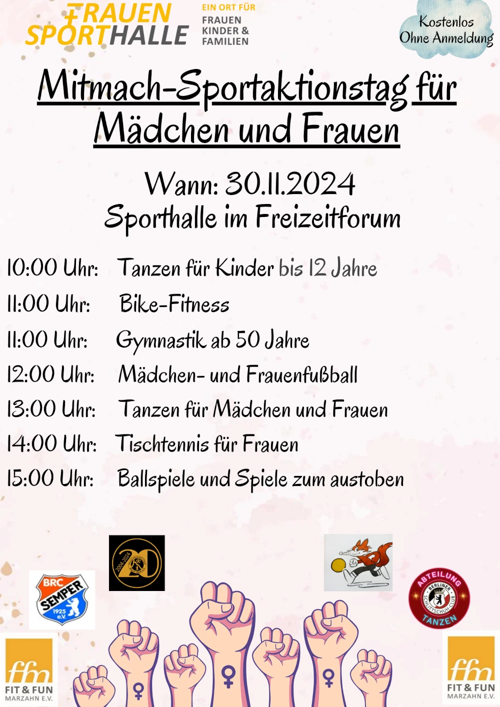 Mitmach-Sportaktionstag für Mädchen und Frauen